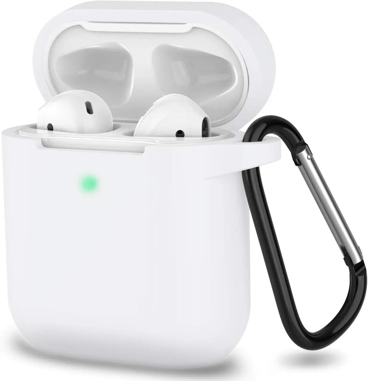 Чохол для навушників Apple AirPods 2 силіконовий Білий (VANAX53008)
