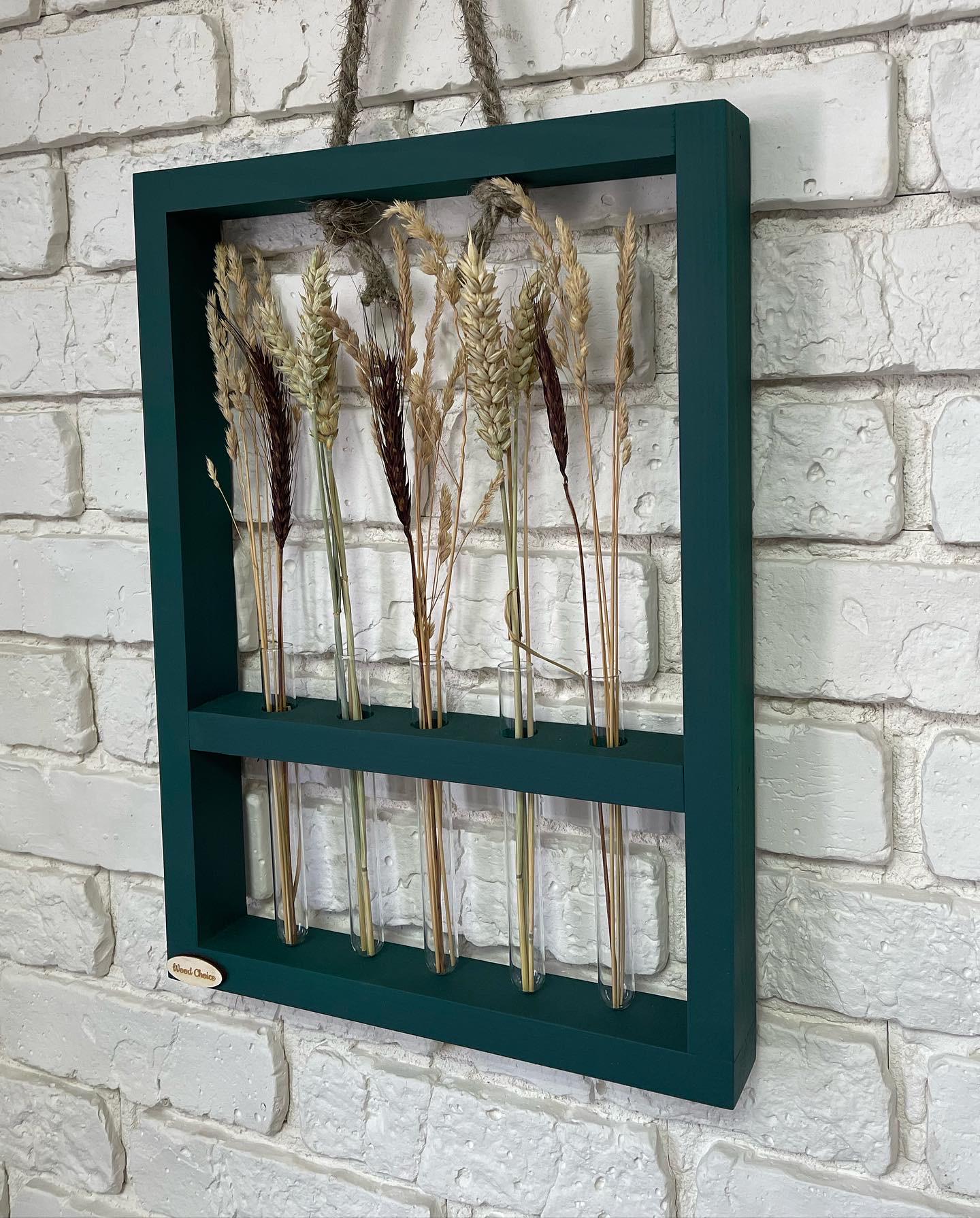 Подставка с колбами для цветов 29х40 5 шт. Зеленый