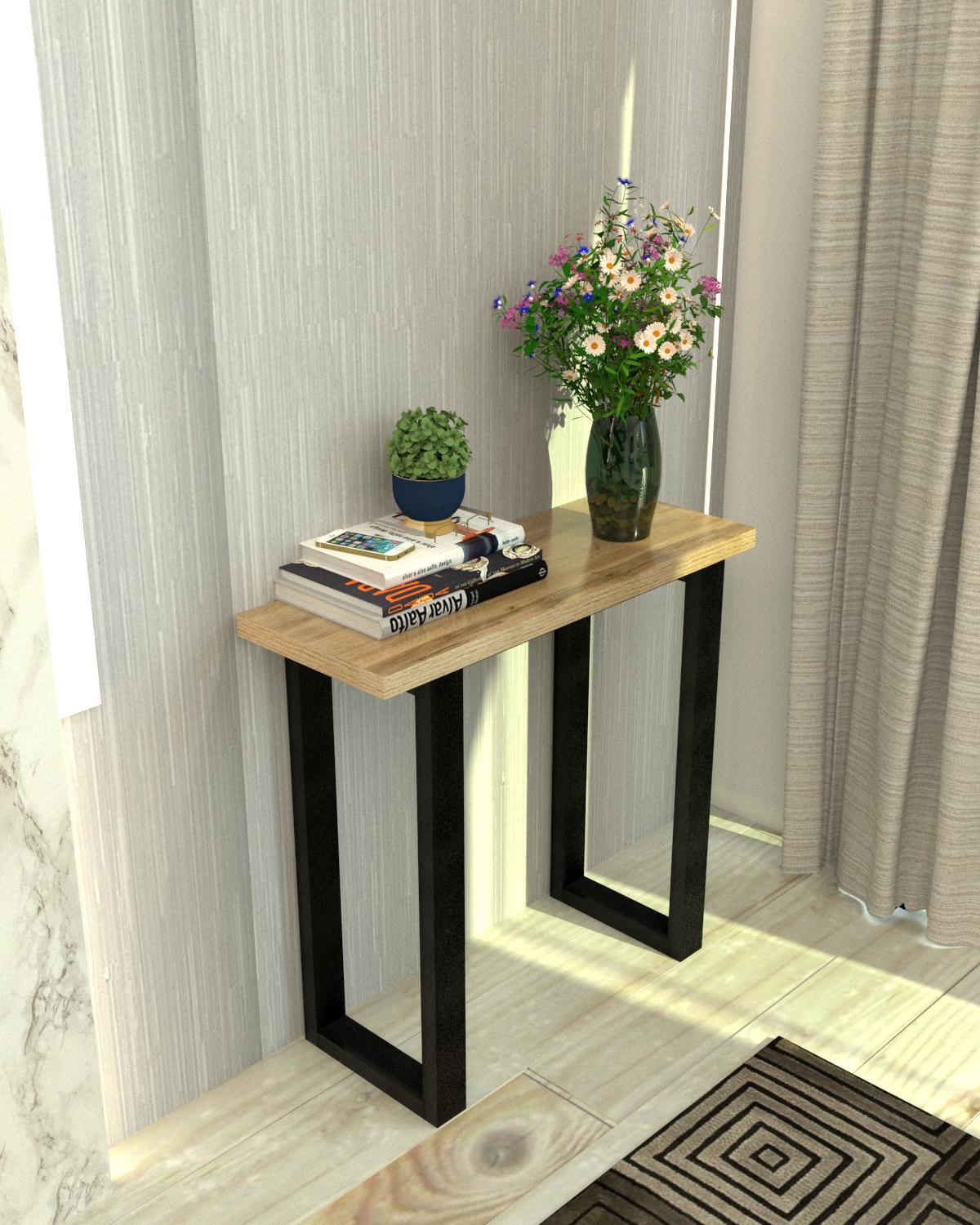 Столик консольний EcoLoft Фелія DSP-1352-1 в стилі лофт Дуб Аппалачі (31727749)