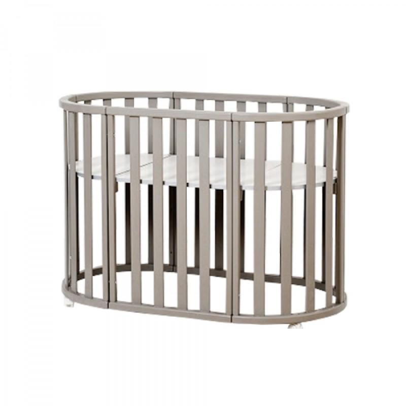 Кроватка-трансформер Twins Cozy с колесами и 3 уровня высоты дна Серый (9800-TC-160-10)