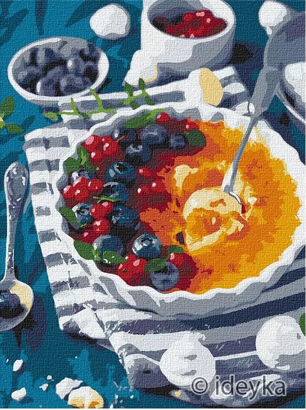 Картина по номерам Ideyka Черничный крем-брюле 30x40 см (MTT-139256)
