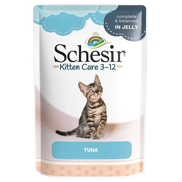 Корм вологий для кошенят Schesir Tuna Kitten Тунець у желе 85 г (8005852171030)