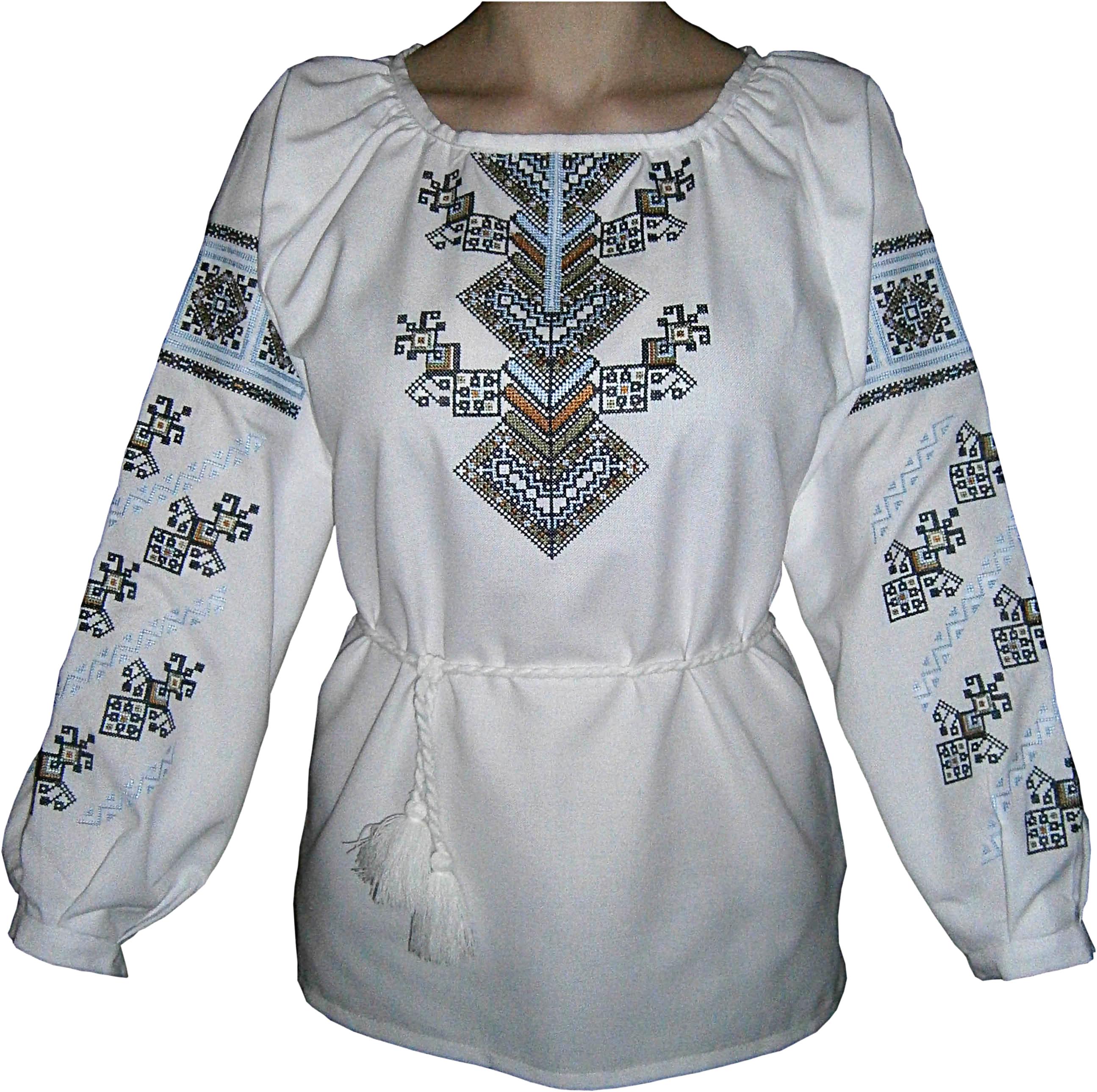 Вышиванка авторская женская р. 60 Белый (9995701)