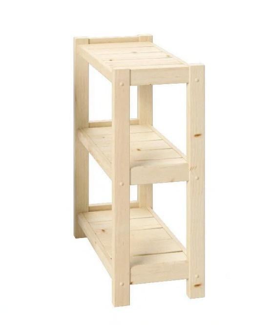 Стеллаж деревянный Massiv Sando 3 полки 900x600x300 мм (31237280)