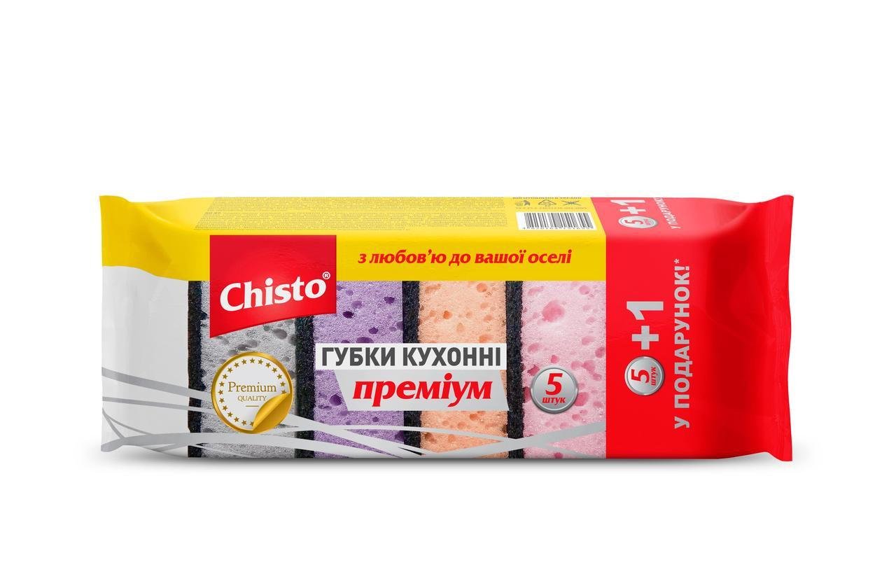 Губка кухонна Chisto ПРЕМІУМ 6 шт. (2452534603)