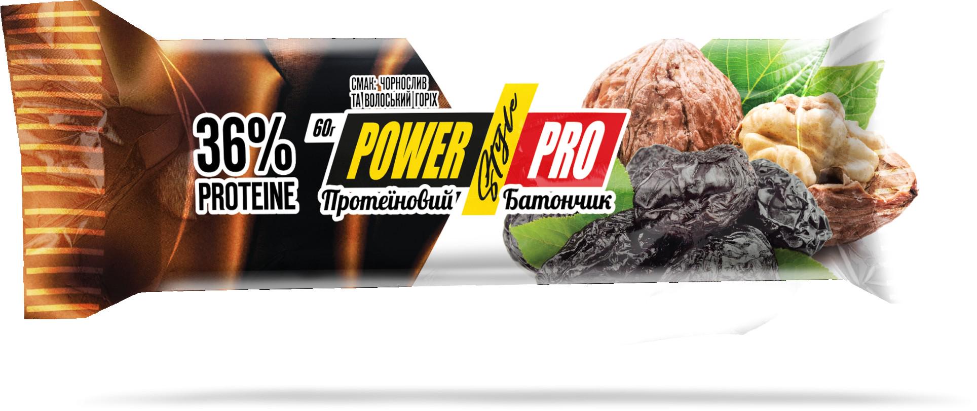 Батончик Power Pro 36% чернослив и грецкий орех 60 г