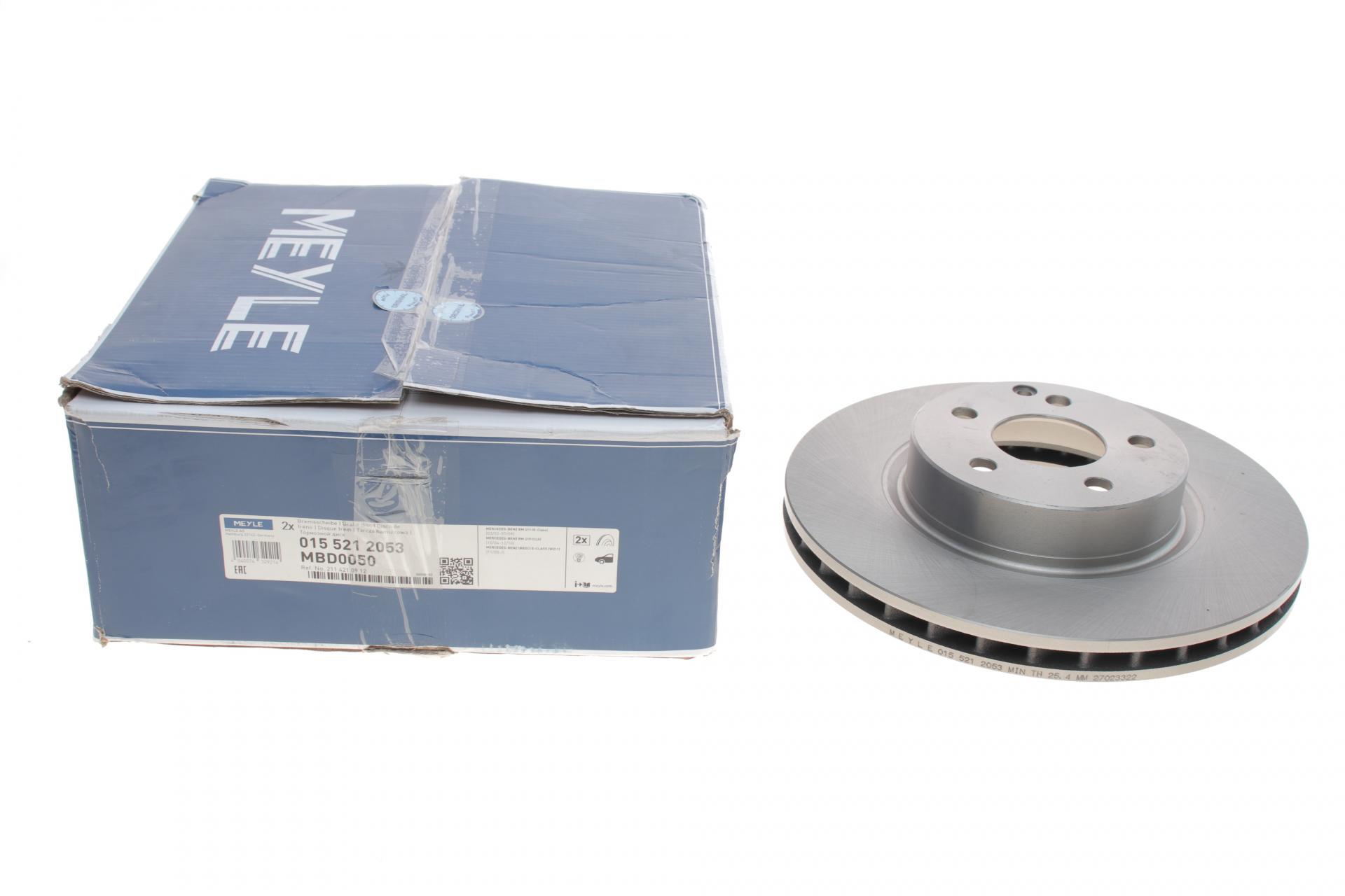 Гальмівний диск передній MEYLE для Mercedes E-class W211/CLS C219 312x28 мм (015 521 2053)