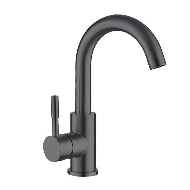 Смеситель для умывальника MIXXUS SUS-011-B Graphite (MI5906)