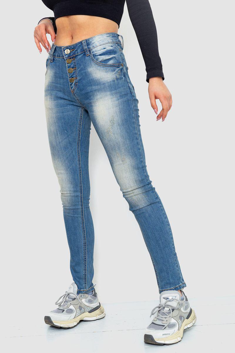 Джинсы женские с потертостями Ager 244RS04 р. 28 Синий (65f2d3f7a4b9607aef04ec6b) - фото 3