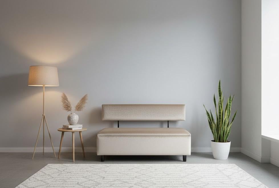 Диван в зону ожидания Сompakt Black велюр 120 см Бежевый