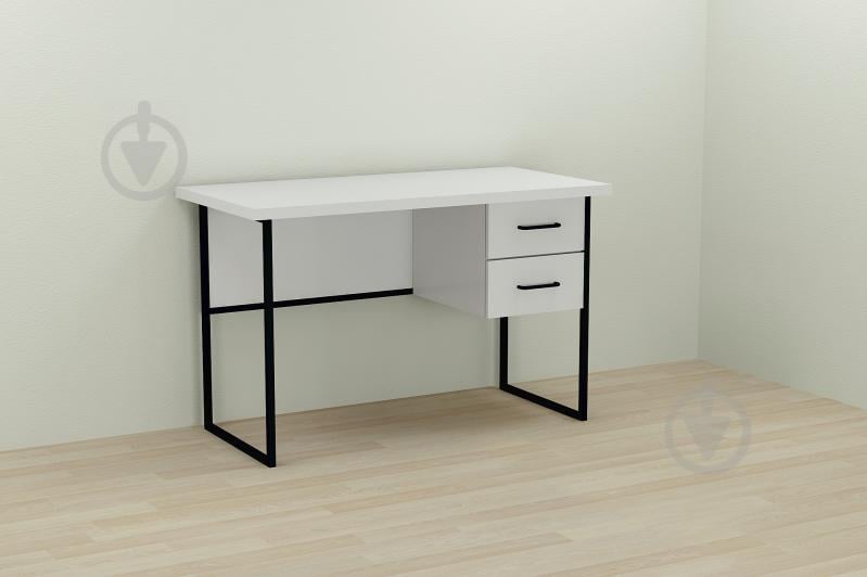 Компьютерный стол Ferrum-decor Дакота 76x120x70 черный ДСП Белое 32мм