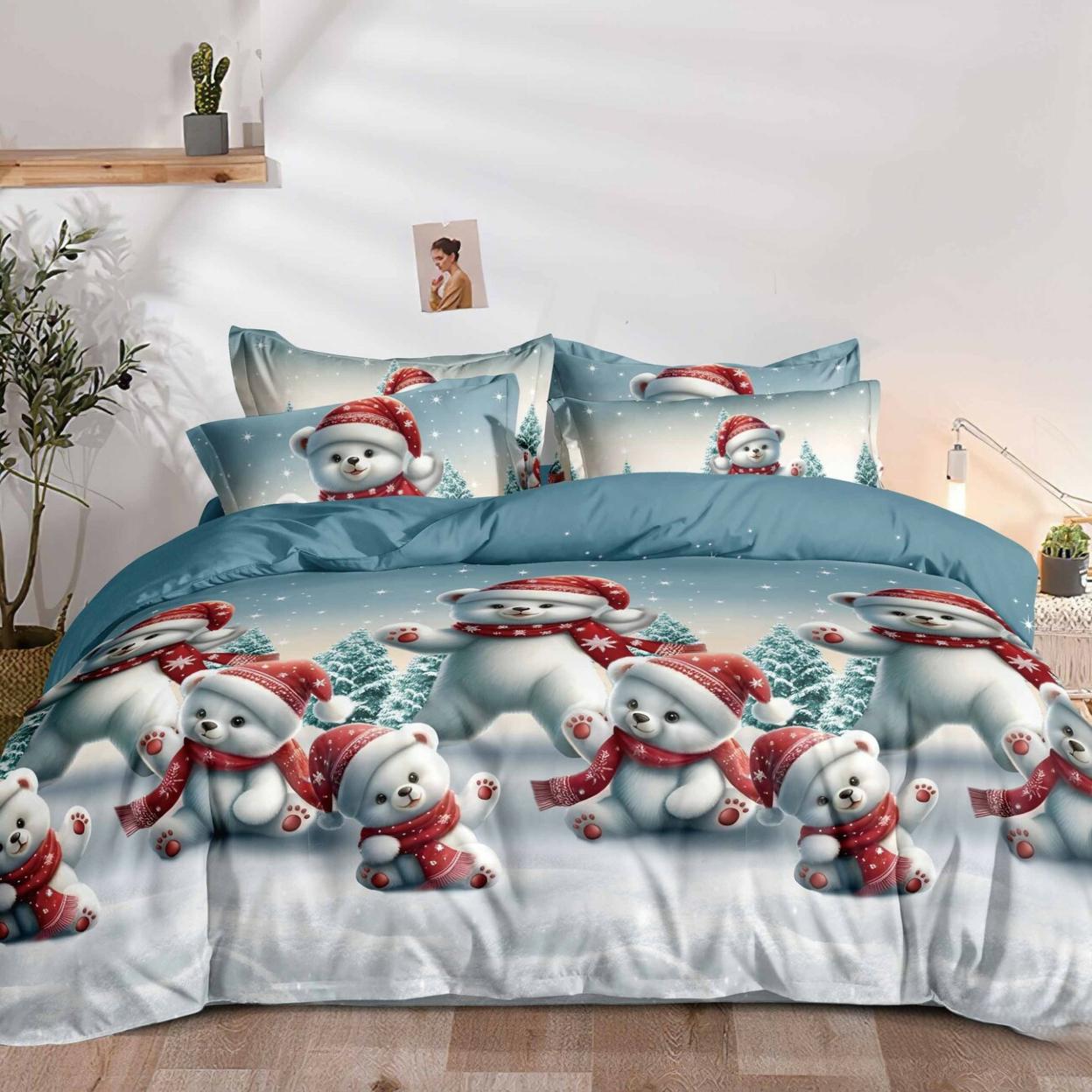 Комплект постільної білизни євро Пакистанська байка 200×220 см Зелений (4705 євро)