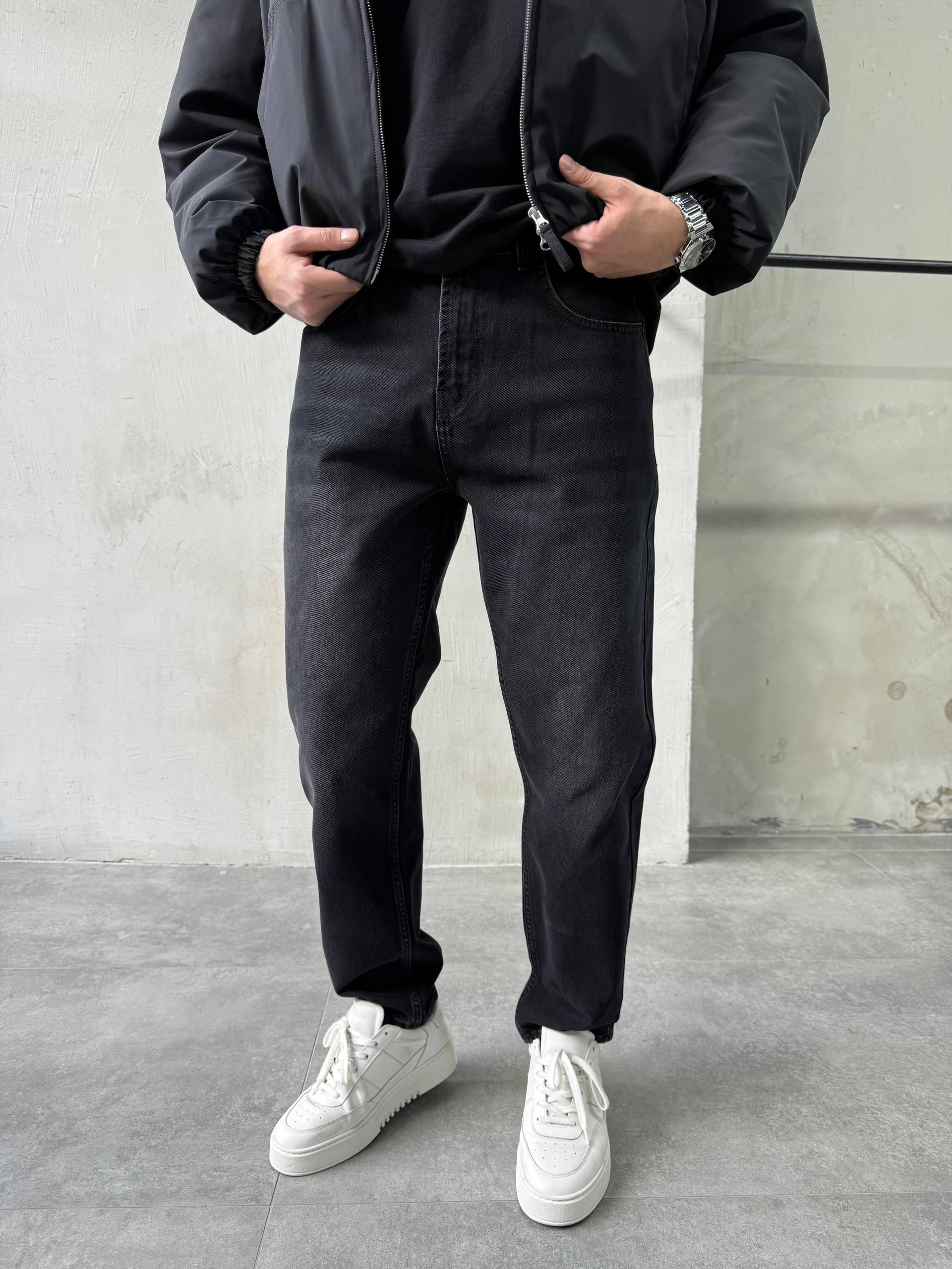 Джинсы бананы мужские Carrot Fit j0032 демисезонные р. 34 Черный (j0032/5)