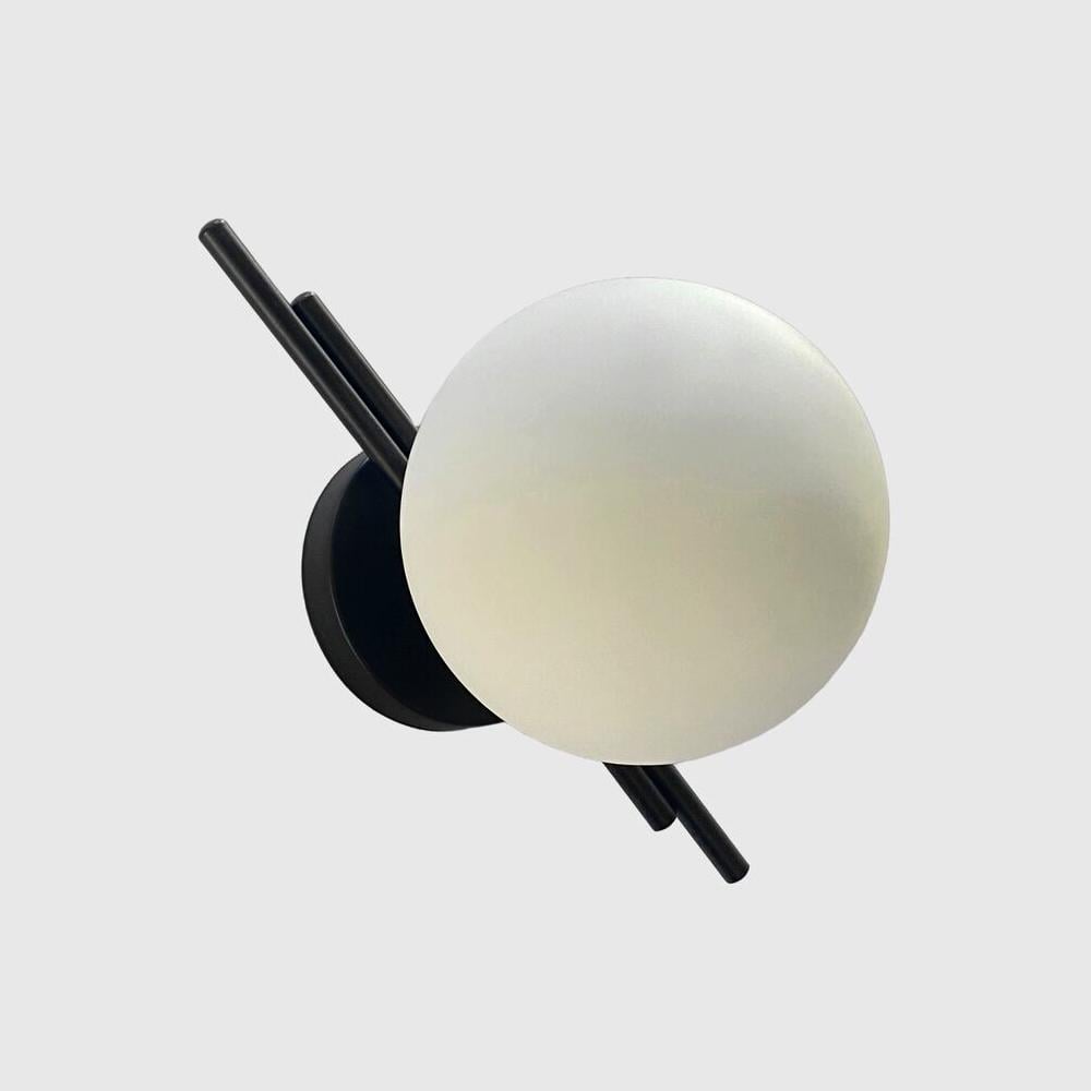 Світильник настінний куля Lighthouse SRS-20469/1 плафон білий Чорний