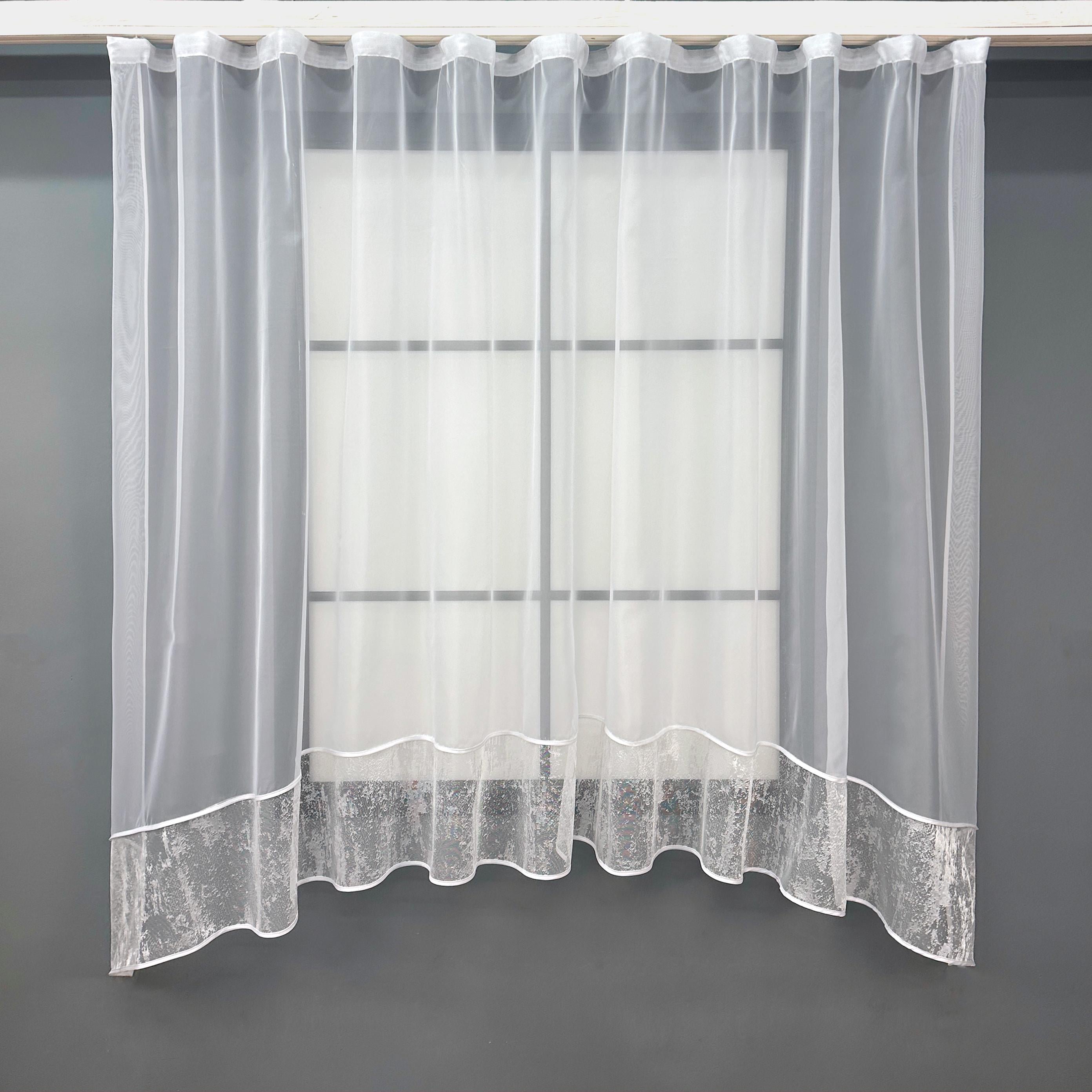 Арка кухонная VR-Textil № 000к шифон с жаккардом 280х170 см Белый (51-223)