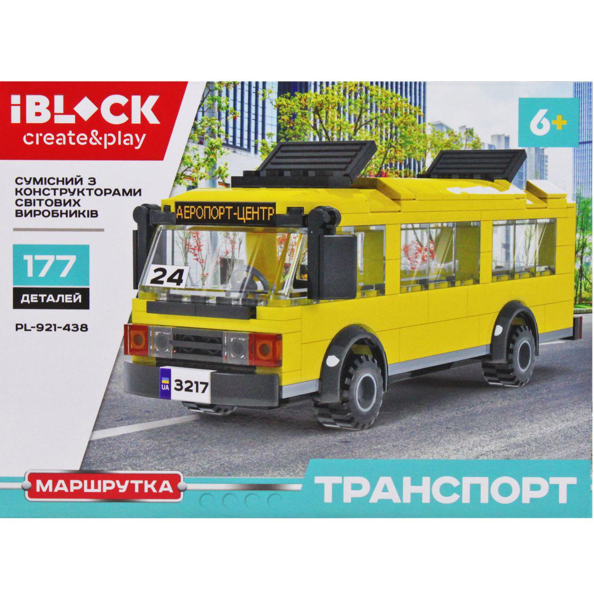 Конструктор пластиковий Iblock Маршрутка (206421) Конструктор пластиковий Iblock Маршрутка (206421)