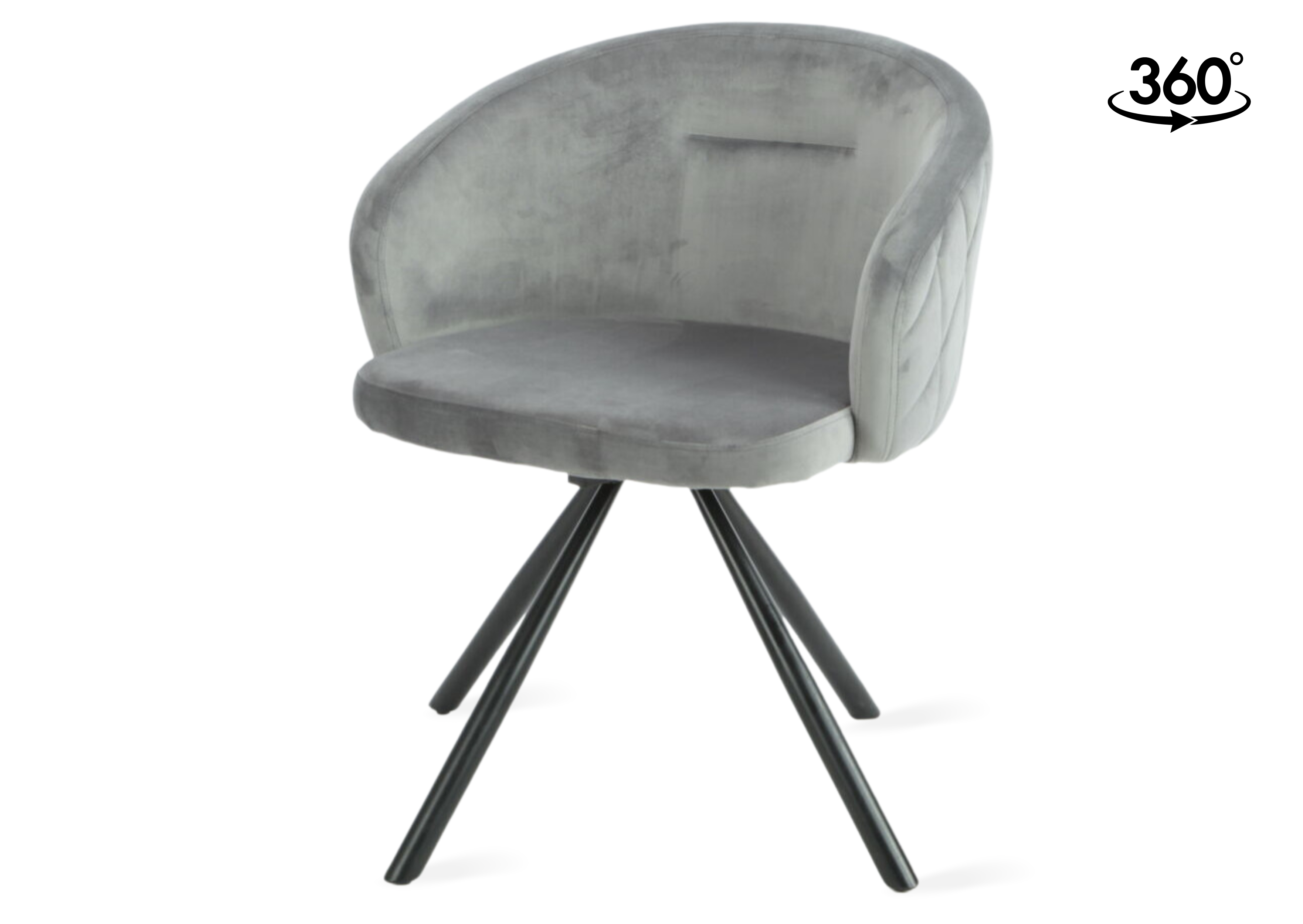 Стул Intarsio Kelly Черный/Серый (12077961) - фото 2 Стул Intarsio Kelly Черный/Серый (12077961) - фото 2