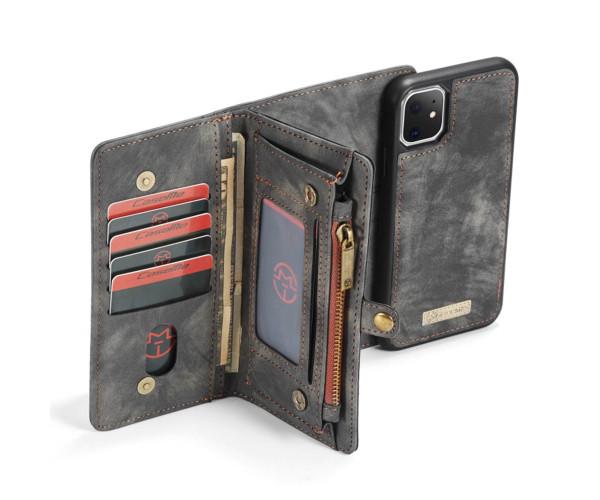 Чохол-гаманець CaseMe Retro Leather для Apple iPhone 12 / 12 Pro, Black - фото 6 Чохол-гаманець CaseMe Retro Leather для Apple iPhone 12 / 12 Pro, Black - фото 6