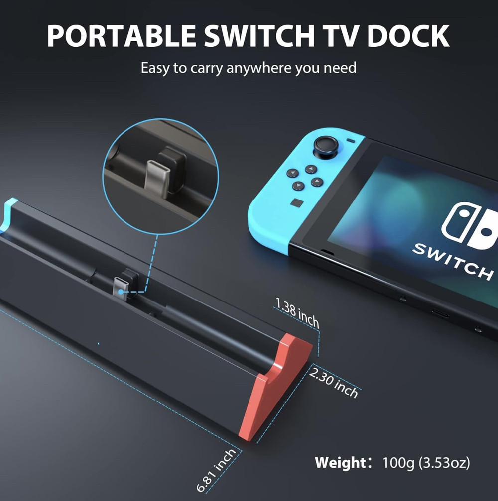 Докинг станция SiWiQU Switch TV Dock 1000 Mbit Ethernet совместимая с Nintendo Switch/OLED - фото 6 Докинг станция SiWiQU Switch TV Dock 1000 Mbit Ethernet совместимая с Nintendo Switch/OLED - фото 6