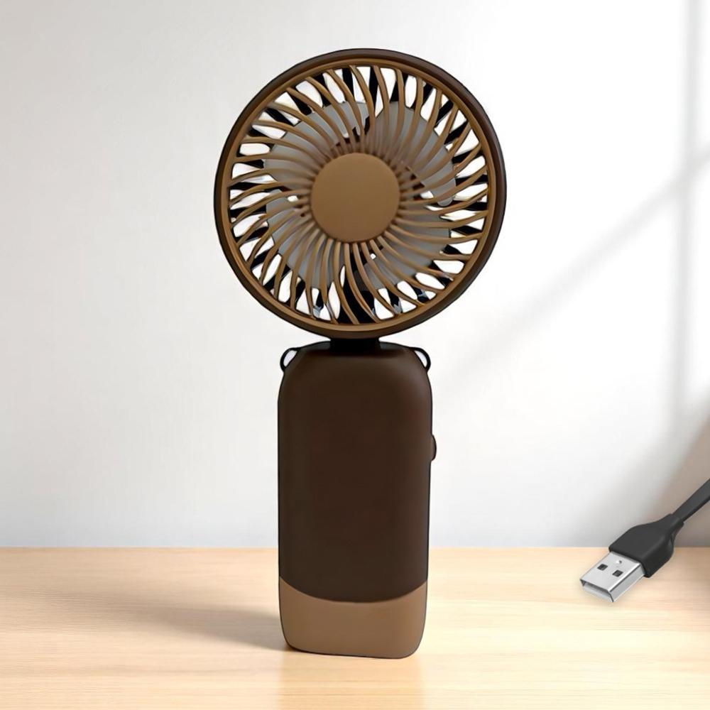 Вентилятор портативный Капибара на аккумуляторе и USB Темно-коричневый (51-тем-кор-39549) - фото 9