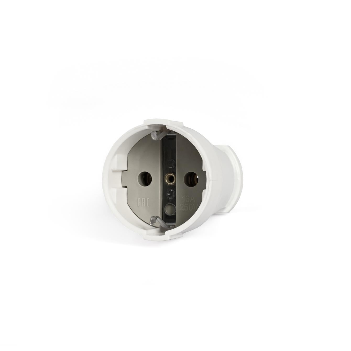 Розетка штепсельна TITANUM STANDARD TF-SK116G-W з/з 16А Білий (27437)