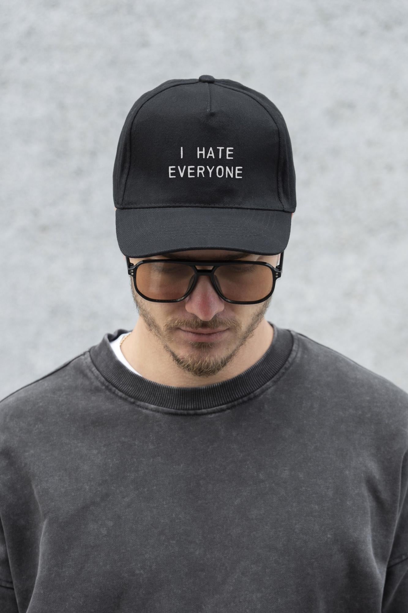 Бейсболка Without с принтом Hate унисекс Black (8049775)