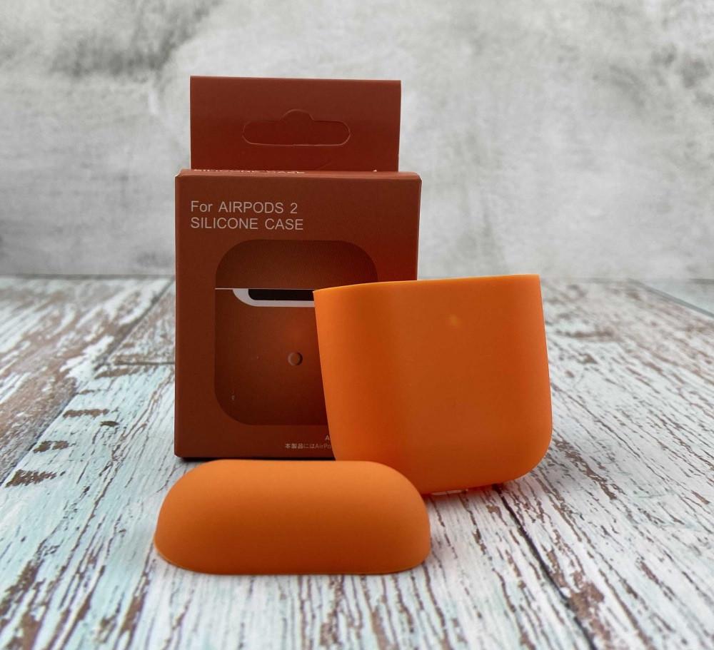Силиконовый чехол для наушников AirPods 2 Dark Orange