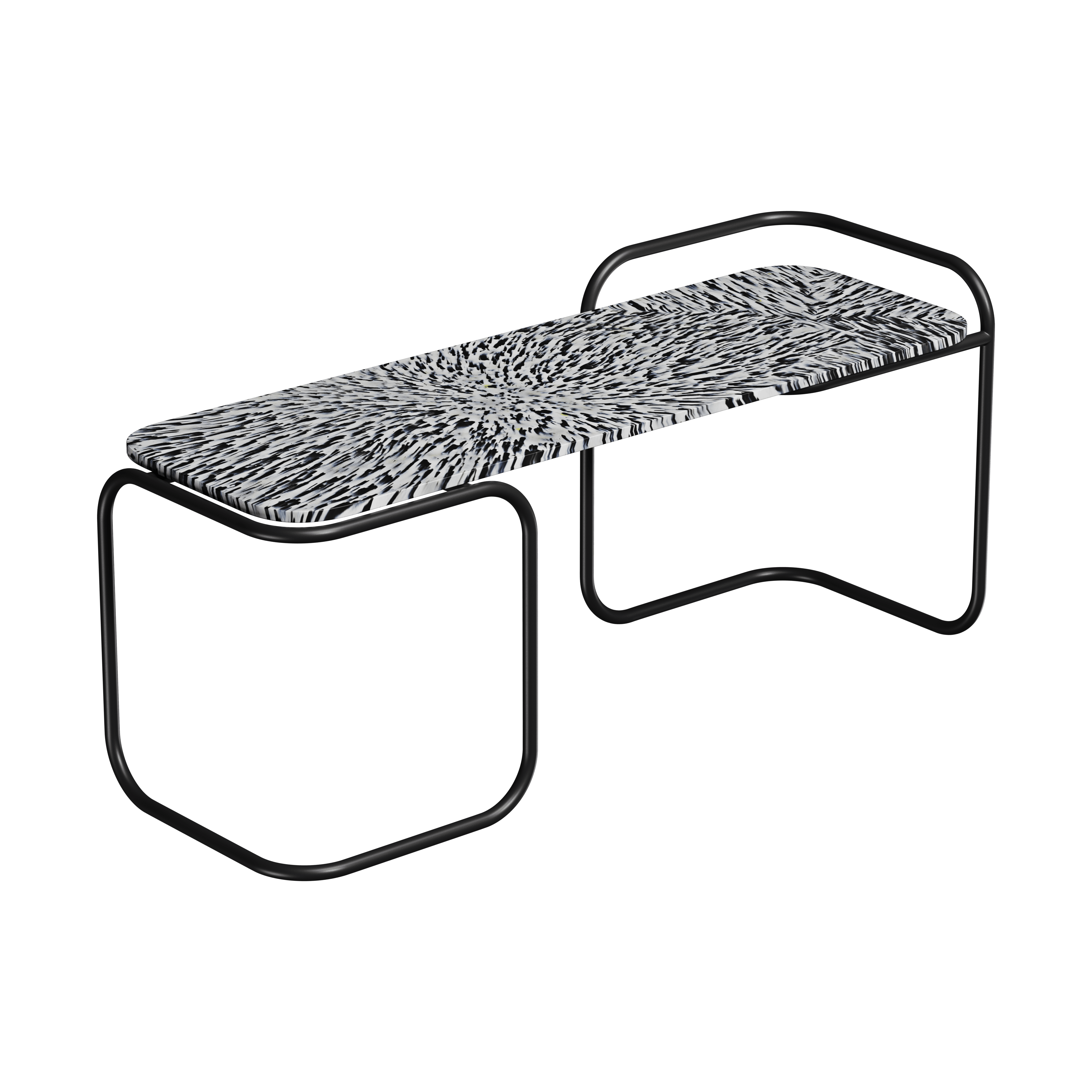 Лавка Recast Plastic граніт 120х50х45 см (LV300) - фото 1 Лавка Recast Plastic граніт 120х50х45 см (LV300) - фото 1