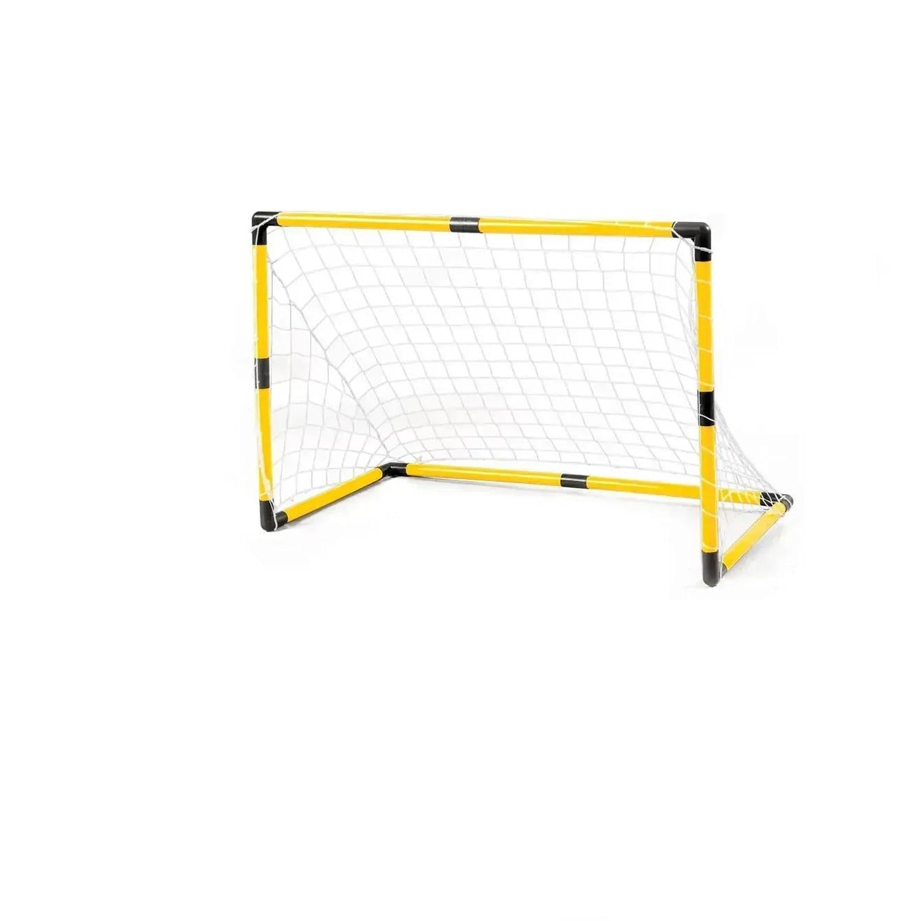 Футбольные ворота с сеткой и мячом из стали 80х60х46 см2 шт. Желто-черный (150-98-MR1221)
