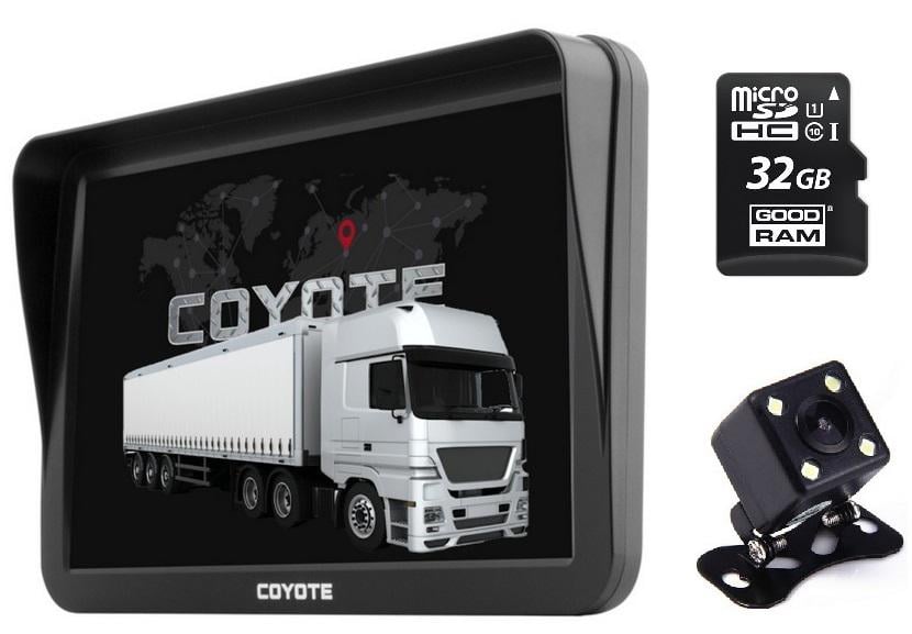 GPS навигатор Coyote 1020 Normandia Ram 256 mb ROM 8 Gb с камерой заднего вида и MicroSD 32 Gb