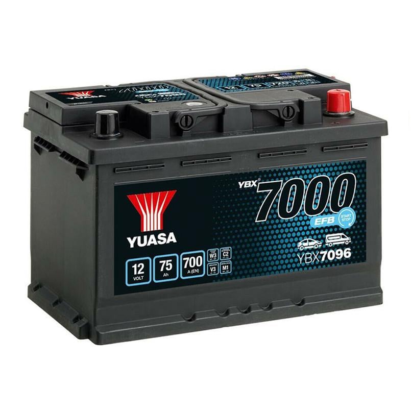 Аккумулятор Yuasa 12 V 75Ah EFB Start Stop Battery YBX7096 (0)