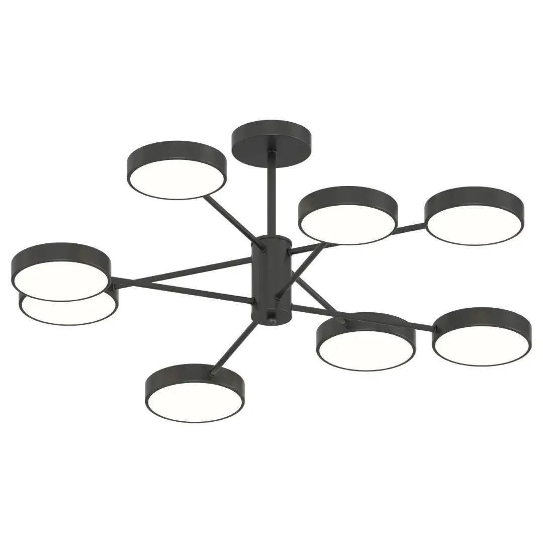 LED-люстра потолочная Valeso V-XI3339-8 BK 144W (28689458)