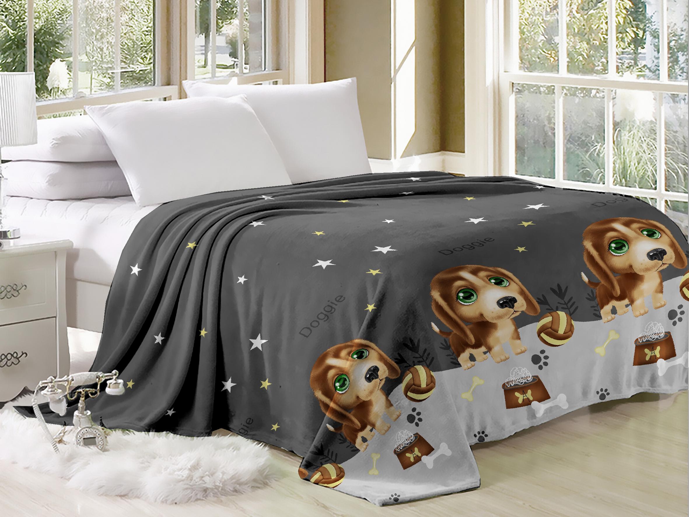 Плед из микрофибры Велсофт Маленькая собачка 200х220 см (15027122)