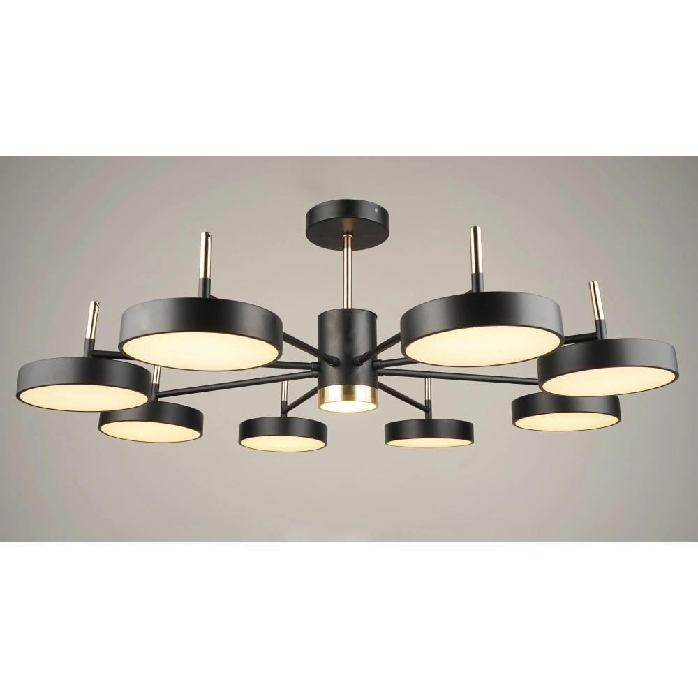 LED-люстра потолочная Sirius с круглыми плафонами 3000/6500К IP20 B N4192/8 BK+FGD 102W Черный (28686928)