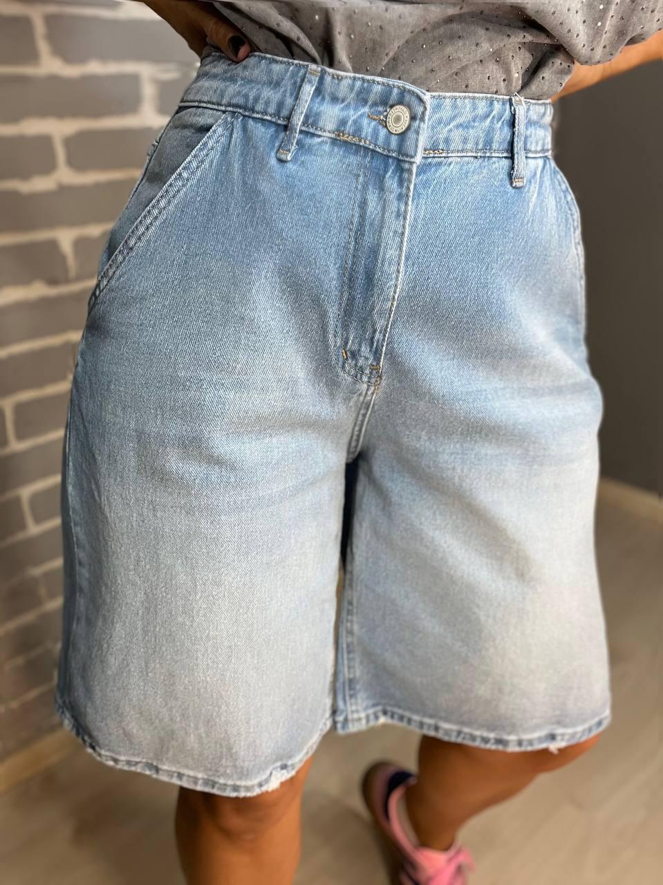 Шорты женские джинсовые PRANA 2510 бермуды косые карманы р. 46 Голубой (2484) - фото 5 Шорты женские джинсовые PRANA 2510 бермуды косые карманы р. 46 Голубой (2484) - фото 5