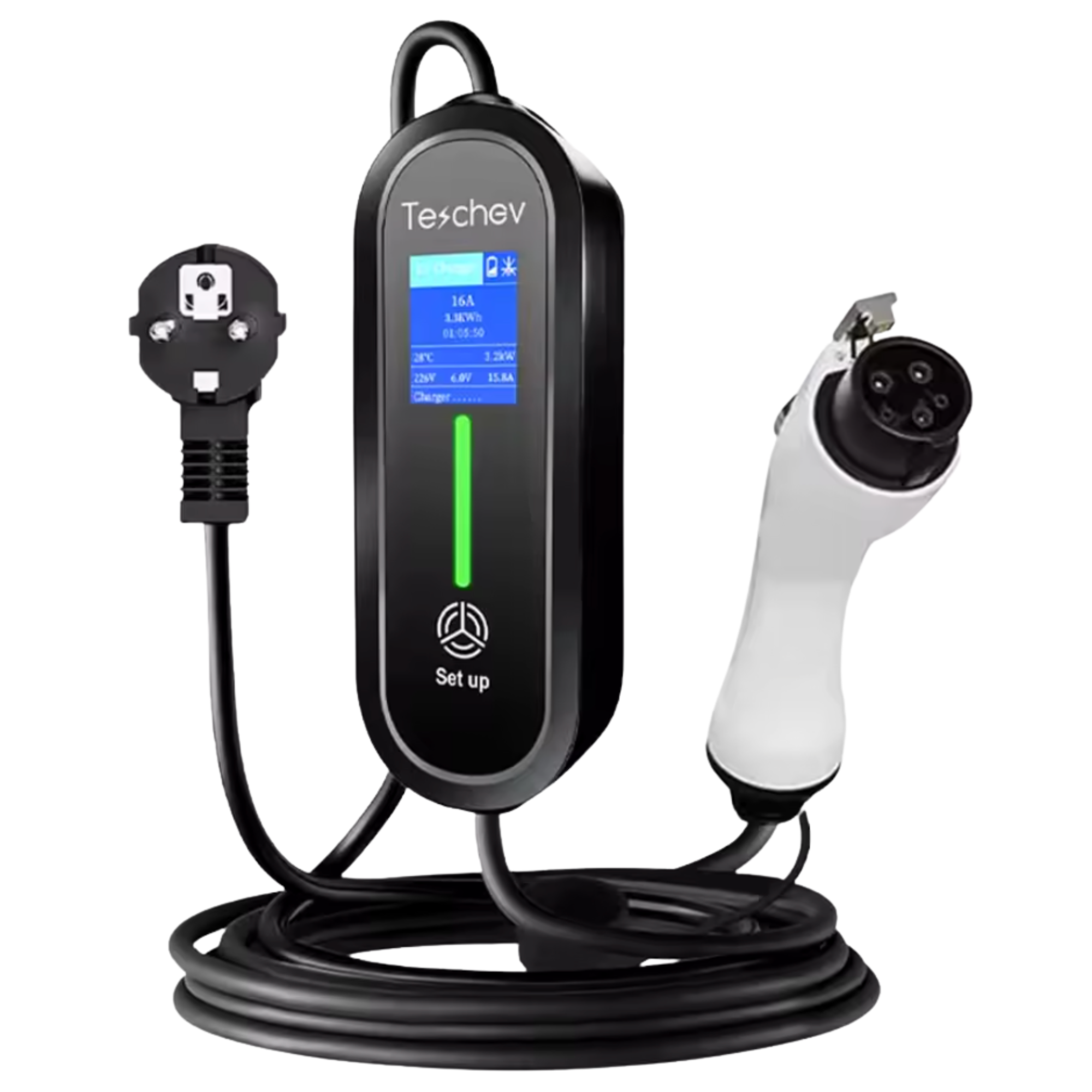 Зарядний пристрій для електромобілів TESCHEV Type1 j1772 3,5 м кабелю 8-16 A до 3,5 кВт з сумкою IP65 (GS-292) Зарядний пристрій для електромобілів TESCHEV Type1 j1772 3,5 м кабелю 8-16 A до 3,5 кВт з сумкою IP65 (GS-292)