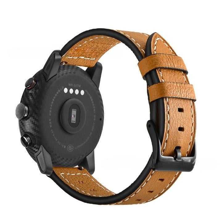 Ремешок для смарт-часов для Amazfit GTR 2 Pace Stratos/Huawei Watch GT 2/Samsung Gear S3 кожаный 22 мм Коричневый (1913P) Ремешок для смарт-часов для Amazfit GTR 2 Pace Stratos/Huawei Watch GT 2/Samsung Gear S3 кожаный 22 мм Коричневый (1913P)