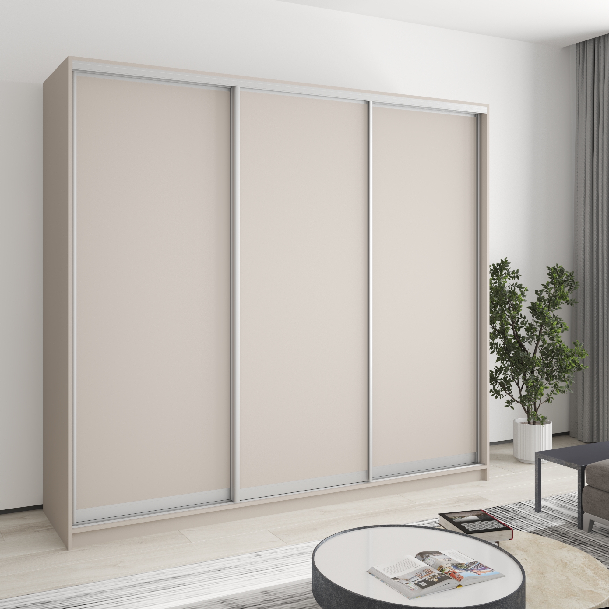 Шкаф-купе трехдверный Mebel Star Комбо AL MBS-3315 230х60х210 см Кашемир (1004485) Шкаф-купе трехдверный Mebel Star Комбо AL MBS-3315 230х60х210 см Кашемир (1004485)