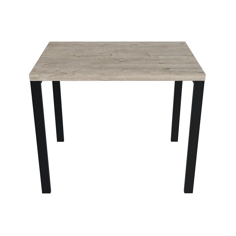 Стол кухонный SIMPLE из ДСП металлический в Loft стиле 90х75х65 см Дуб Шервуд/Черный мет (000086694)