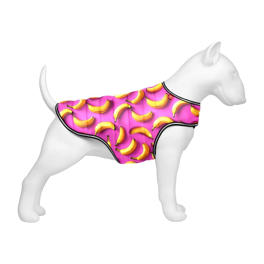 Курточка накидка для собак Waudog Clothes Бананы L А 41 см/B 58-70 см/С 42-52 см Pink (505-4055)