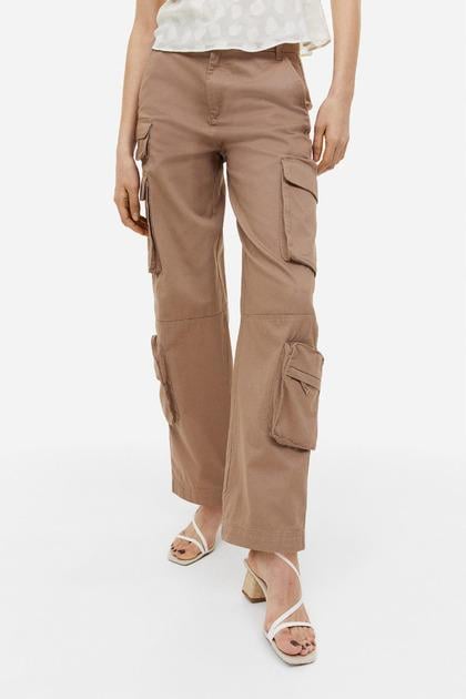 Брюки H&M р. 38 Бежевый (1156239П)