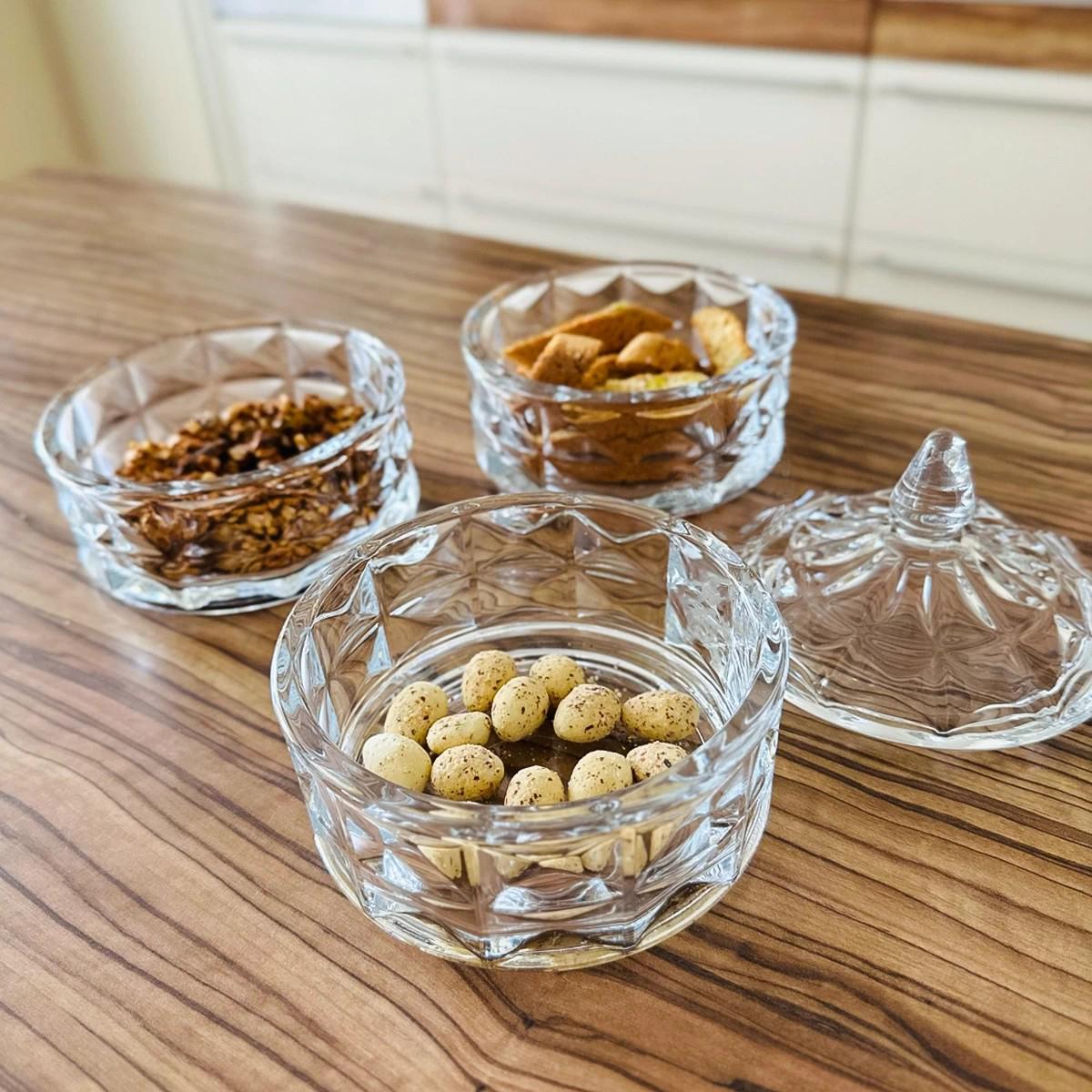 Цукерниця Delisoga 3 яруси 13х26 см Прозорий (3926) - фото 3 Цукерниця Delisoga 3 яруси 13х26 см Прозорий (3926) - фото 3