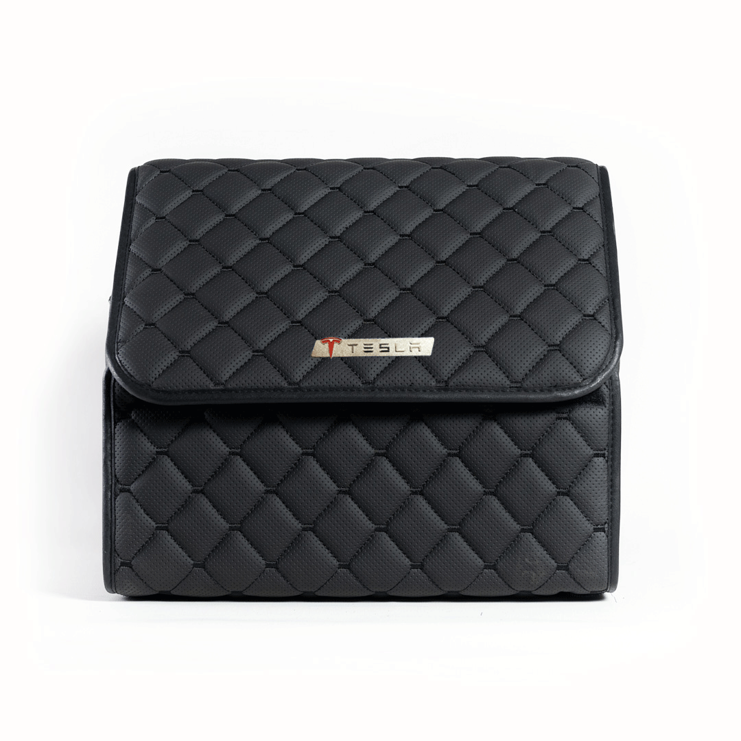 Сумка-органайзер с лого Tesla в багажник CarsBAG Экокожа 30x35x30 см Черный (acb-1036-5-30х35х30-9) Сумка-органайзер с лого Tesla в багажник CarsBAG Экокожа 30x35x30 см Черный (acb-1036-5-30х35х30-9)