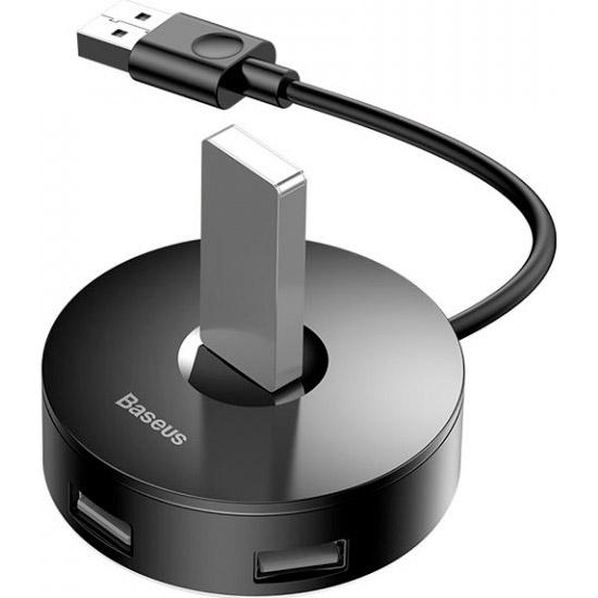 Хаб Baseus Round Box 4-Port USB-A 0,1 м Black (CAHUB-F01) - фото 3