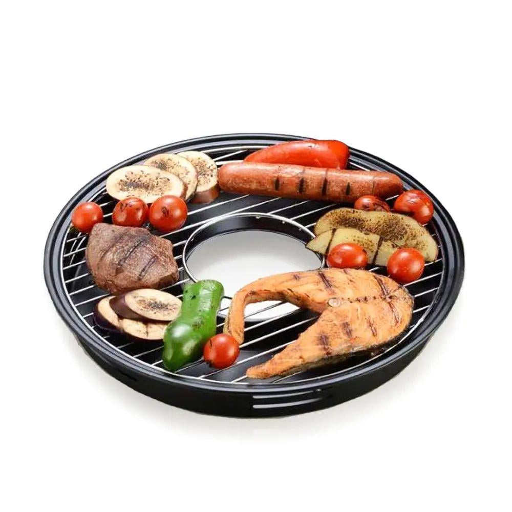 Сковорода гриль-газ Benson BN-801 з емальованим покриттям вогнетривка 33 см Чорний Сковорода гриль-газ Benson BN-801 з емальованим покриттям вогнетривка 33 см Чорний