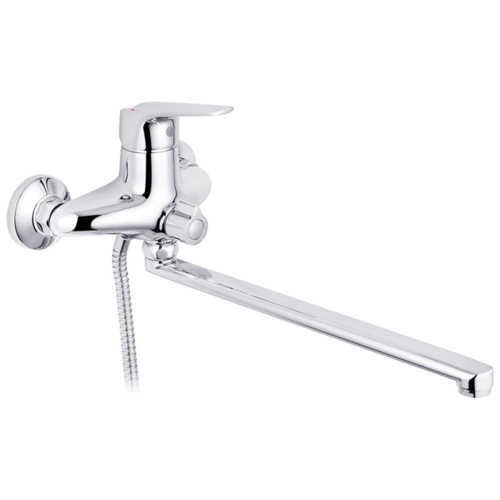 Смеситель для ванны Kroner KRM Odra C071 однорычажный с ручной лейкой Хром (CV019458)