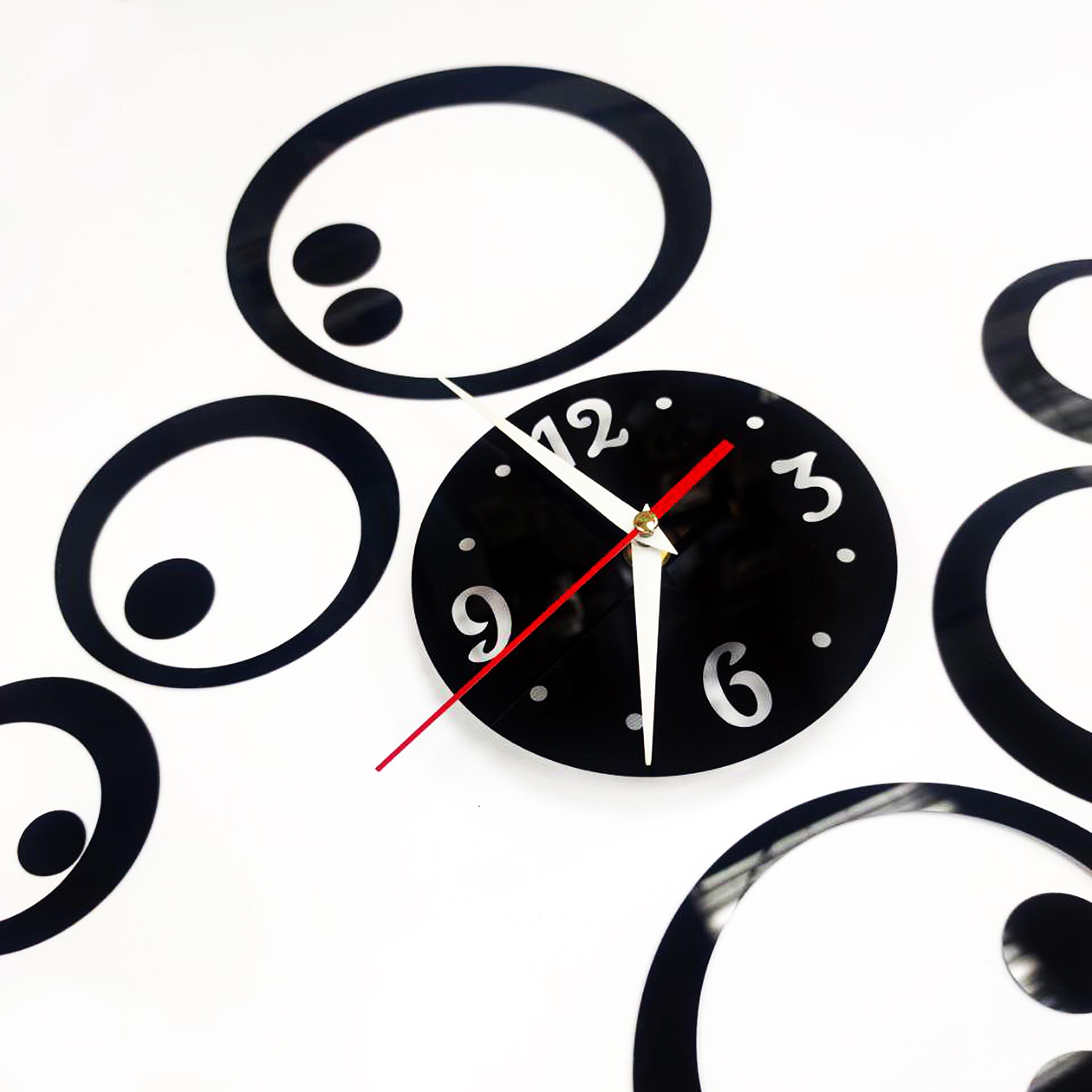 Годинник настінний 3D з дзеркальним ефектом Waves 60х50 см (1012236) - фото 4