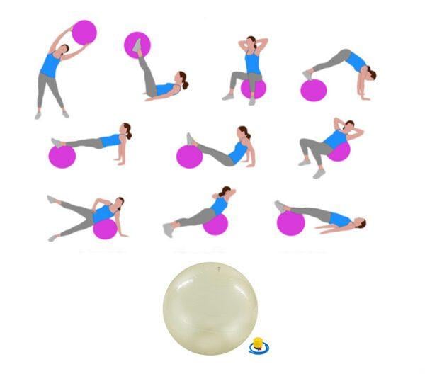 Мяч для фитнеса Newt HMS 75 см Прозрачный - фото 2