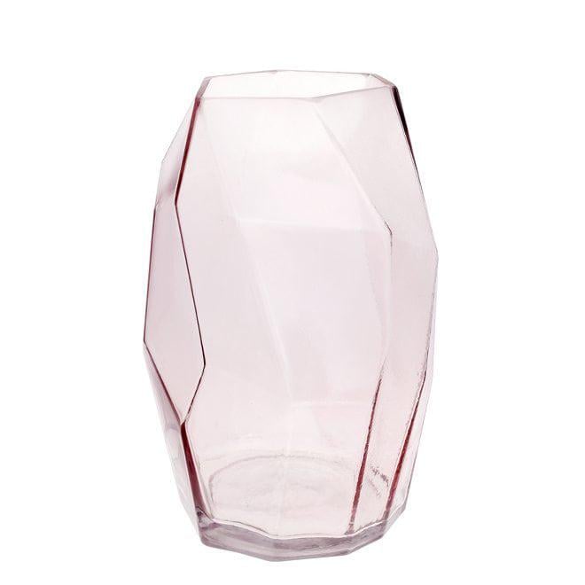 Ваза стеклянная Flora Айсберг 27 см Розовый (32944) Ваза стеклянная Flora Айсберг 27 см Розовый (32944)