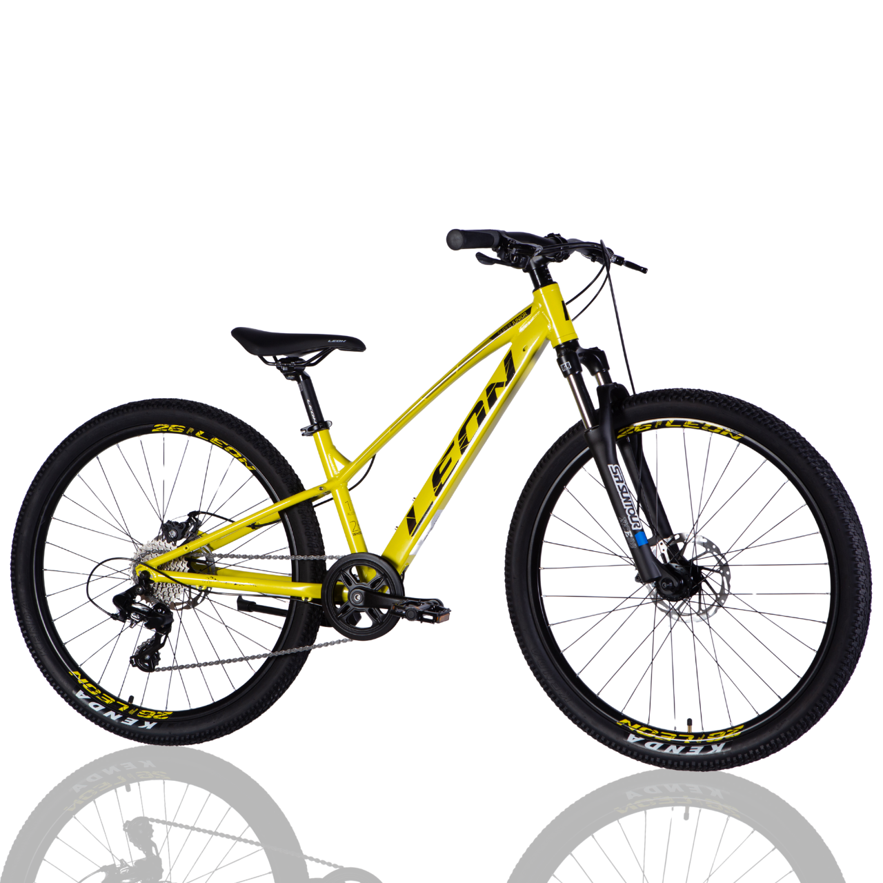 Велосипед підлітковий Leon SUPER JUNIOR DD CS AL 26" 13" 2025 Жовтий/Чорний